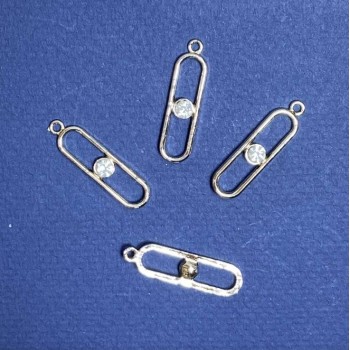 Pendant Findings in Light Gold, Ø 8mm, length 30m in-, diameter 1.75mm, packaging 20g, 8pcs (+ -)
