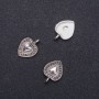 Heart Pendant Finding, 13mm diameter, 18mm length, packaging 15 pcs. (+ -)