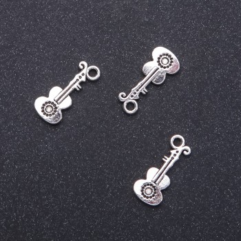 Hanging findings Guitar pendant, 9mm diameter, 1m length in-dmm packaging 20g 16 pcs (+ -)