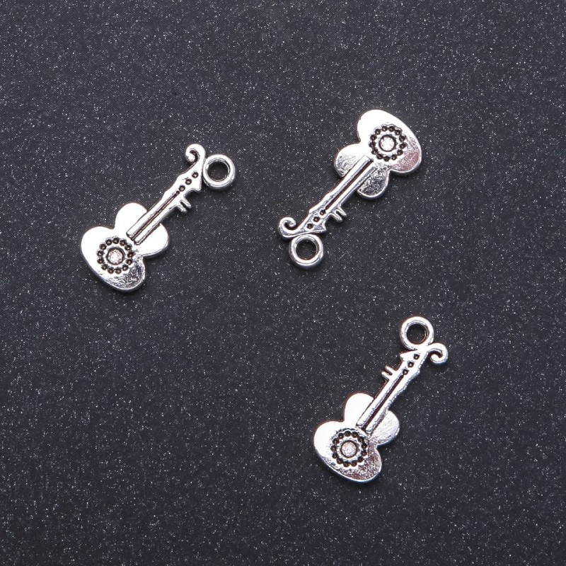 Hanging findings Guitar pendant, 9mm diameter, 1m length in-dmm packaging 20g 16 pcs (+ -)