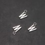 Pendant Letter W, 10mm diameter, 17mm length in-d, packaging 20g, 19 pcs (+ -)