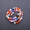Natural Stone Beads Mixed, Smooth Round 8mm, Threaded Necklace 38cm (±)