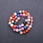 Natural Stone Beads Mixed, Smooth Round 8mm, Threaded Necklace 38cm (±)