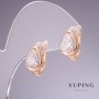 Xuping Earrings with White Cubic Zirconia "Drop" 13×9mm 18K Gold Plated