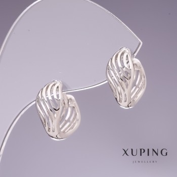 Earrings Xuping Rhodium 13x7mm
