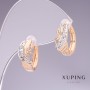 Earrings Xuping Rhodium and 18k Gold Plating 15x7mm