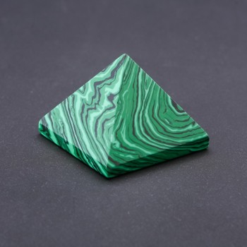 Malachite Pyramid (pressed), width 38mm, height 30mm