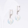 "Elegant" Moonstone Earrings, Diameter 14mm, Length 3cm