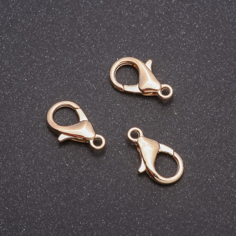 Price per Pack /10pcs. Clasp 14x8mm Metal Colour "Light Bronze" (1pc.)