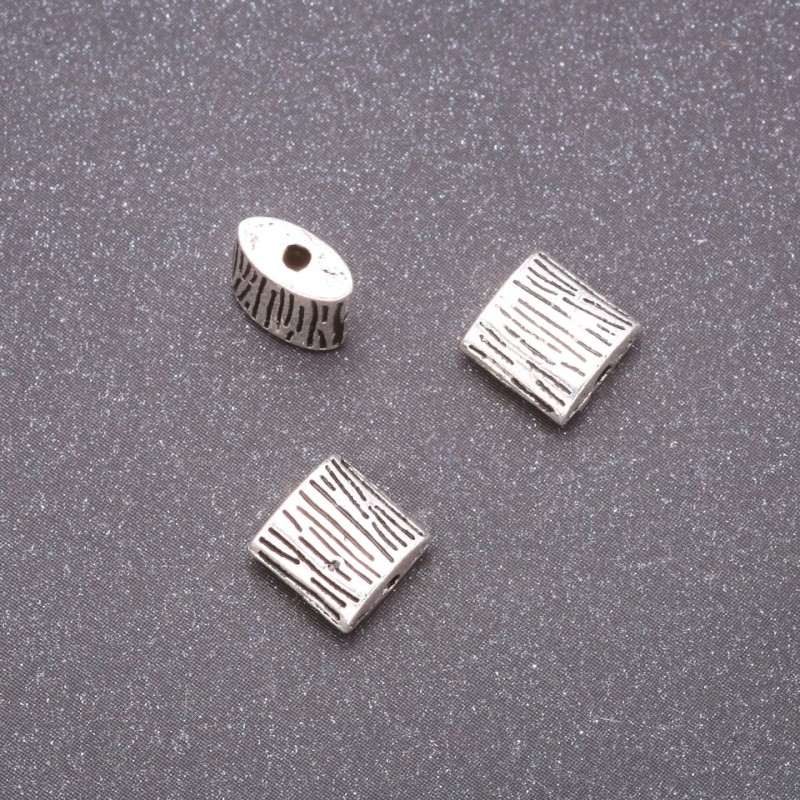 Bead Insertion Corner Stone Insert Square "Cork", 8×8mm diameter, diameter in-1, 35mm packaging 20g +/-18 pcs