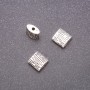 Bead Insertion Corner Stone Insert Square "Cork", 8×8mm diameter, diameter in-1, 35mm packaging 20g +/-18 pcs