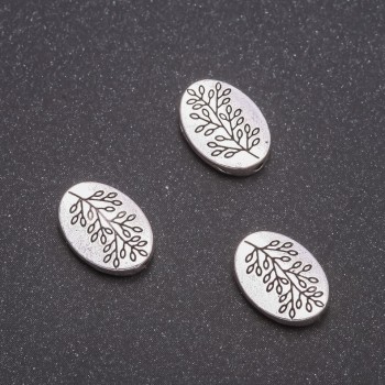 Bead insert finding "Twig", diameter 14×10mm, hole diameter 1.5mm, packaged 20g ± 13 pcs