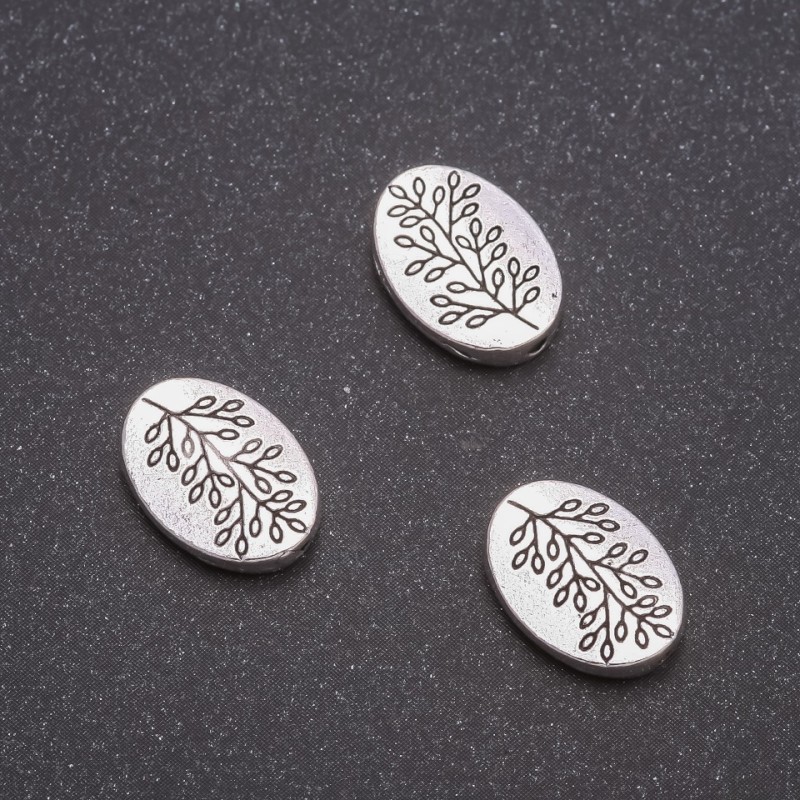 Bead insert finding "Twig", diameter 14×10mm, hole diameter 1.5mm, packaged 20g ± 13 pcs