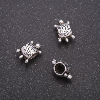 Bead finding insert 'Turtle' bead, diameter 12×8mm, inner diameter 5mm, pack 20 g ± 21 pcs