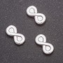 Bead setting finding, bezel insert, diameter 13×6 mm, inner diameter 0.8 mm, packaged 20 g, 23 pcs