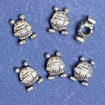 Findings Bead Frog 10x14mm, diameter 5mm, pack 20g +/- 8pcs