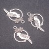 Pendant Hardware Parrot d8x15mm, hole Ø 1, 8mm packaged 20g +/- 16pcs