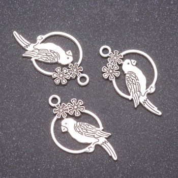 Pendant Hardware Parrot d8x15mm, hole Ø 1, 8mm packaged 20g +/- 16pcs