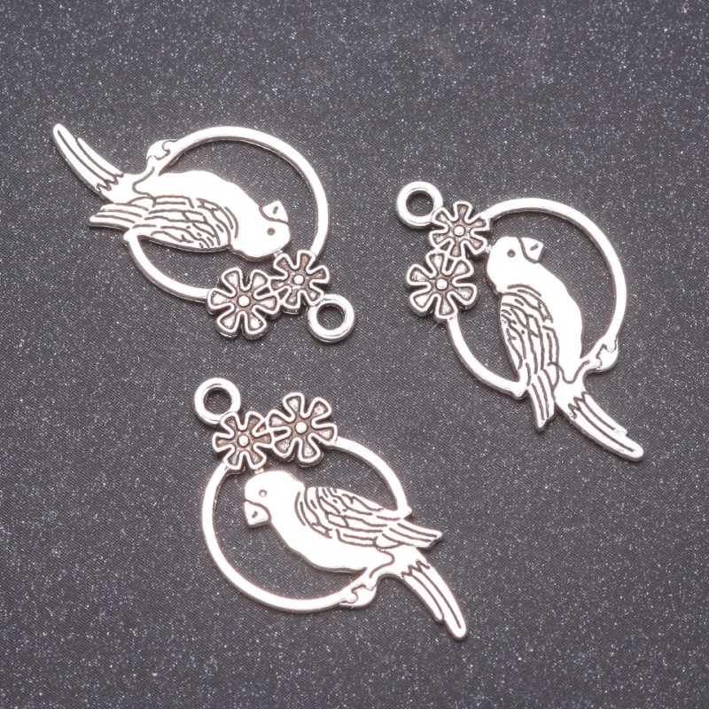 Pendant Hardware Parrot d8x15mm, hole Ø 1, 8mm packaged 20g +/- 16pcs