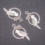 Pendant Hardware Parrot d8x15mm, hole Ø 1, 8mm packaged 20g +/- 16pcs