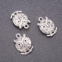 Pendant Hardware Owl, diameter 18x13mm, diameter in-1, 7mm packaging 20g ± 9pcs