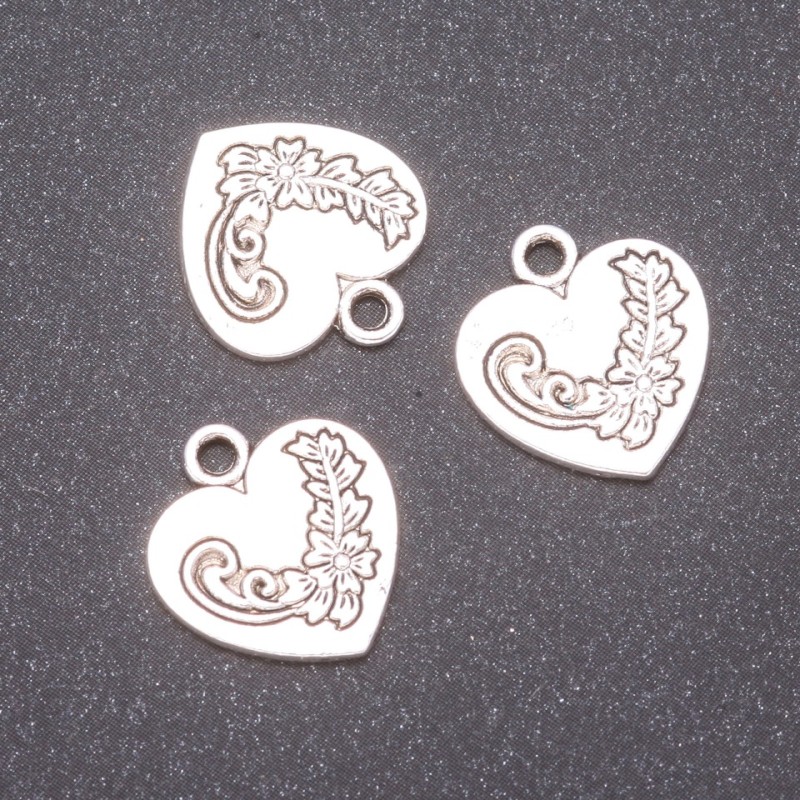 Pendant Finding Heart, diameter 14×16mm, inner diameter 1, 8mm packaged 20g ± 11pcs