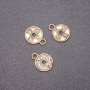Bronze Coin Pendant, 10×13mm, pack 52 pcs, diameter 10×13mm