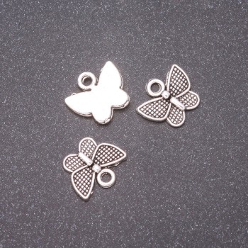 Pendant Findings Butterfly, diameter 13×11mm, hole diameter 1.7mm, packaging 20 g ± 32 pcs