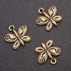 Pendant Finding Butterfly (bronze), diameter 13x13mm, hole diameter 1.5 mm, packaged 20g + -22pcs