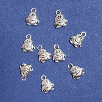 Pendant Finding Penguin, diameter 10×13mm, diameter inmm packaging 20g + -19 pcs