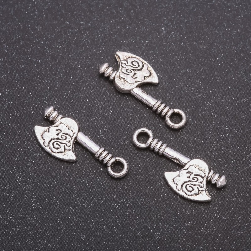 Pendant Hardware Axe 0x8mm, diameter inmm packaging 20g ± 27pcs