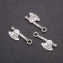 Pendant Hardware Axe 0x8mm, diameter inmm packaging 20g ± 27pcs