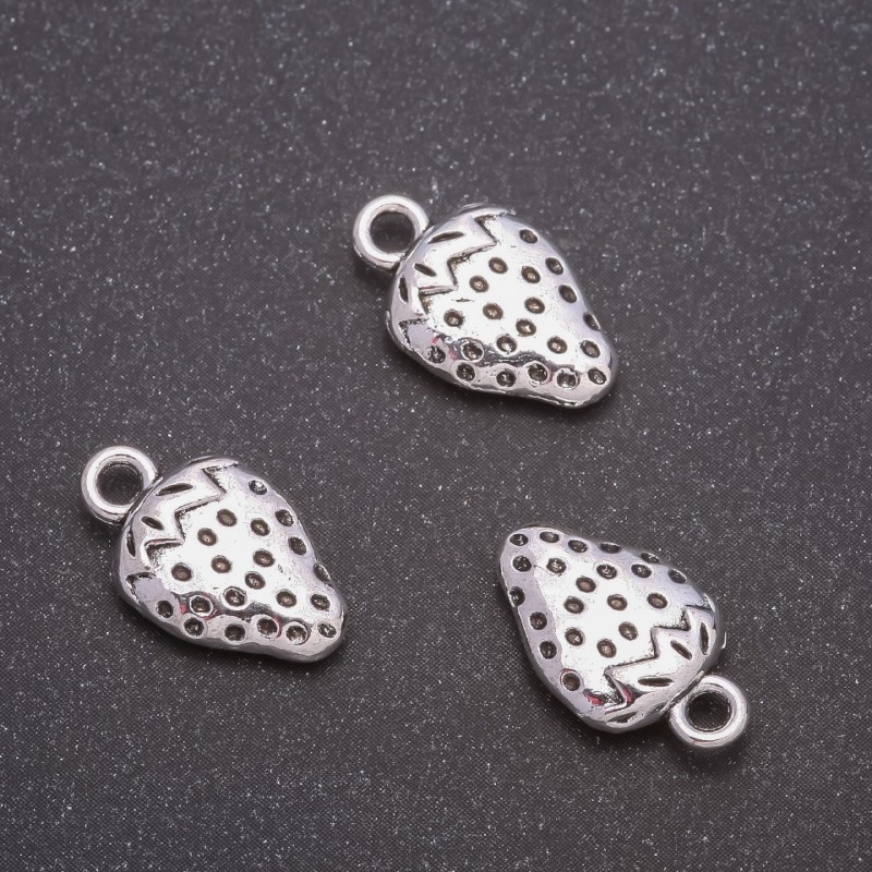 Fittings pendant Strawberry, diameter 17x10mm, diameter inmm packaging 20g +/- 12pcs