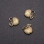 Bronze Apple pendant hardware, Ø 11×11mm, hole Ø 1.5 mm, packaging 20g ± 24 pcs