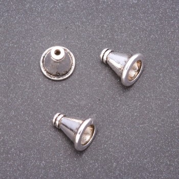 End Cap Findings, diameter 11x10mm, inner diameter 5x5mm, packaged 20g +/-16 pcs