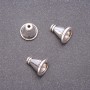 End Cap Findings, diameter 11x10mm, inner diameter 5x5mm, packaged 20g +/-16 pcs