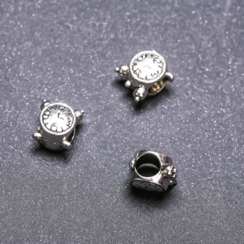 Findings "Clock" Insert 9x9mm, 4.5mm Hole, 20g Pack ±14pcs