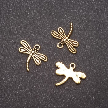 Pendant Finding Dragonfly 17×15mm, diameter in-1.5 mm packaged 20g ± 22 pcs