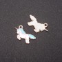 Pendant Findings Unicorn with blue enamel, set 9 pcs, 22x12mm