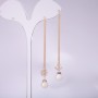 Stud earrings long asymmetric series 925 Marine, thickness 8mm, length 107-135mm gold-plated