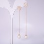 Earrings 'Studs' Long Series 925 Mallorca, thickness 10mm, length 80mm, gold plated
