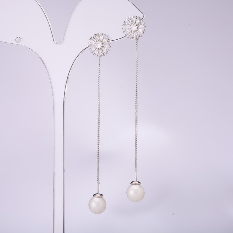 Long stud earrings 925 Mallorca series, 10mm thickness, 80mm length