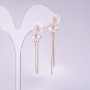 Long earrings Series 925 “Butterflies”, thickness 10mm, length 53mm gold-plated