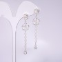 Long Earrings Series 925 Flowers, 11mm thick, 60mm length