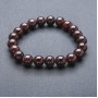 Garnet Bracelet, natural stone smooth beads, diameter 10mm+/-, length 18cm+/- (stretch)