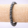 Bracelet Hematite Faceted Rondelle, 8×4 mm, 18 cm on elastic