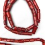 Natural Red Coral Faceted Cylindrical Beads, 12x22-25mm, 1 thread weight from 350g + - (Price per 100g)