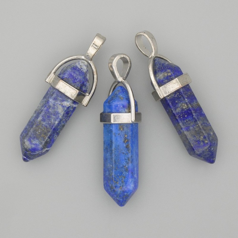 Lapis Lazuli Hexagon Pendant, 4cm