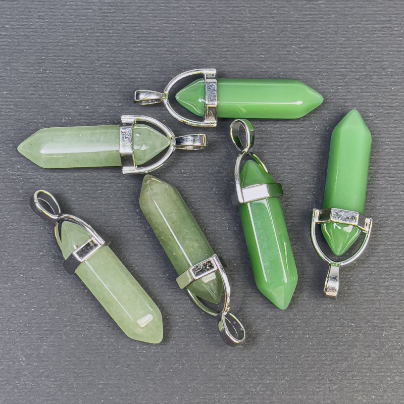 Nephrite Stone Pendant Hexagonal 4 cm