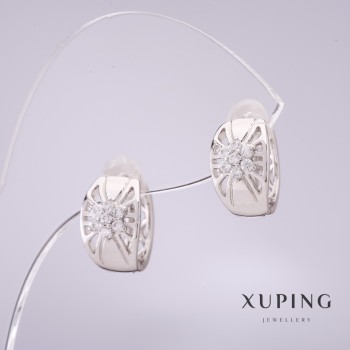 Earrings Xuping 13×8mm Rhodium